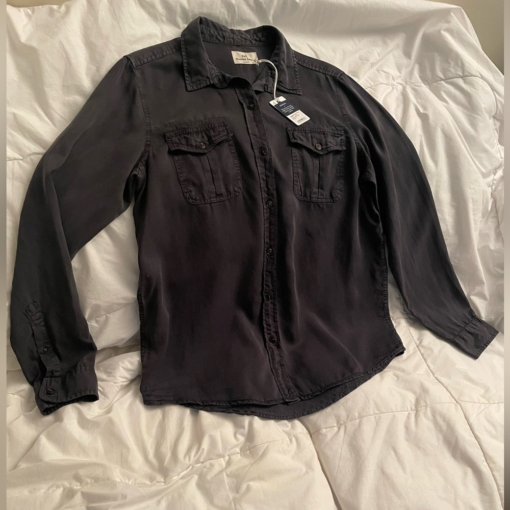 Marine Layer Charcoal Button Down Shirt
